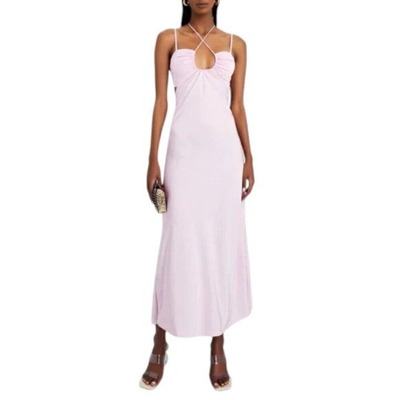 ALC Sienna Cut Out Maxi Slip Dress Pink - Picture 1 of 14